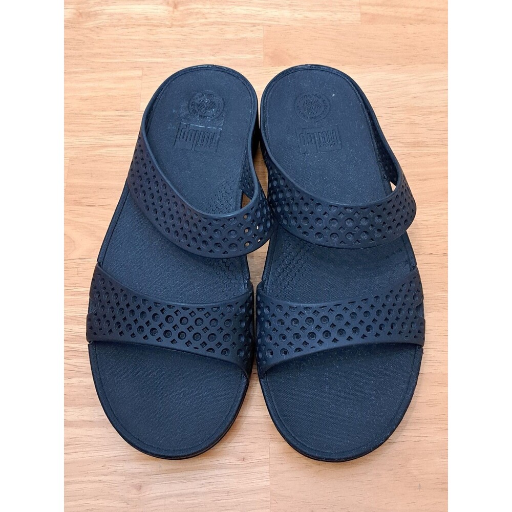 FitFlop Black Sandals Slides Women’s Size 11